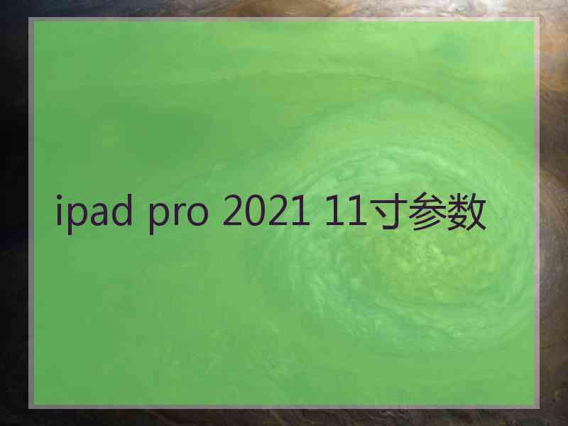 ipad pro 2021 11寸参数