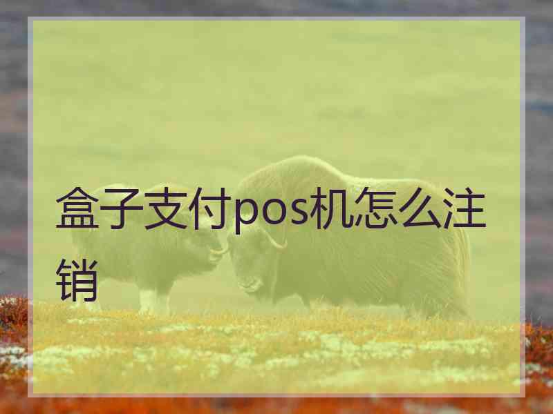 盒子支付pos机怎么注销