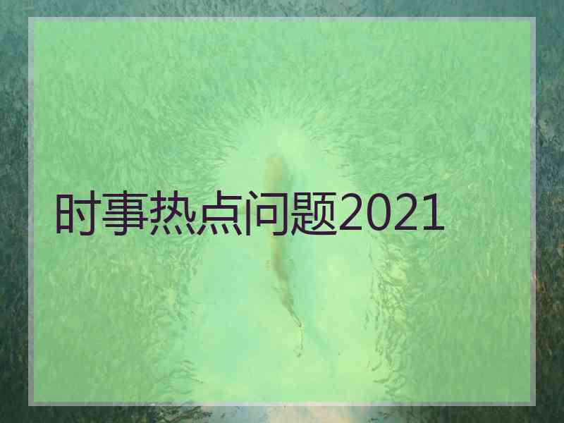 时事热点问题2021