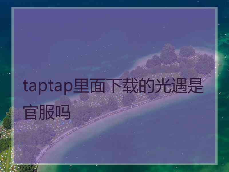 taptap里面下载的光遇是官服吗