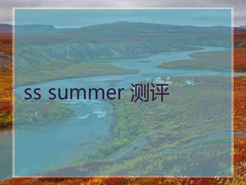 ss summer 测评