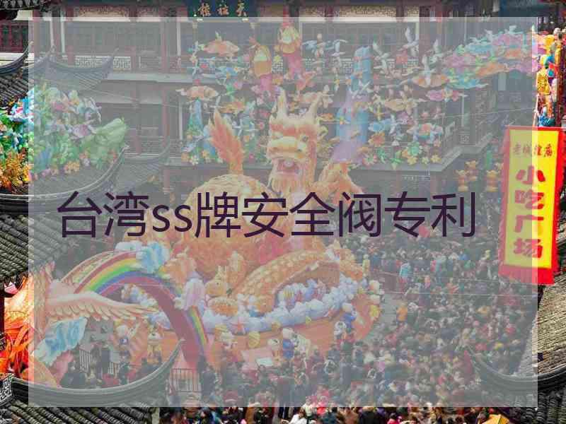 台湾ss牌安全阀专利