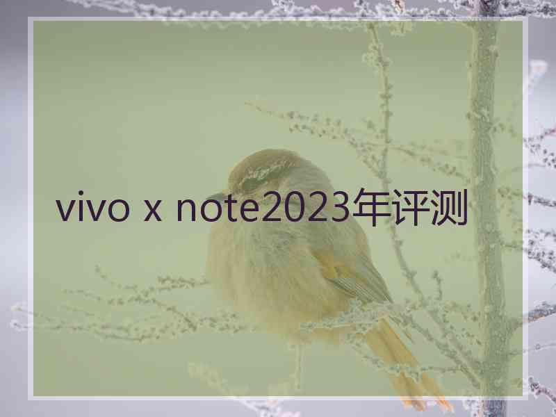 vivo x note2023年评测