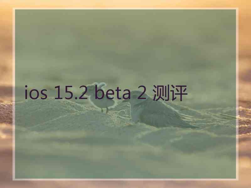 ios 15.2 beta 2 测评