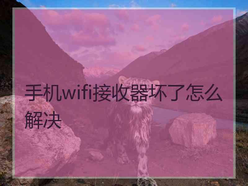 手机wifi接收器坏了怎么解决