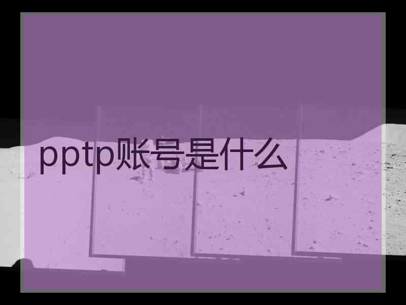 pptp账号是什么