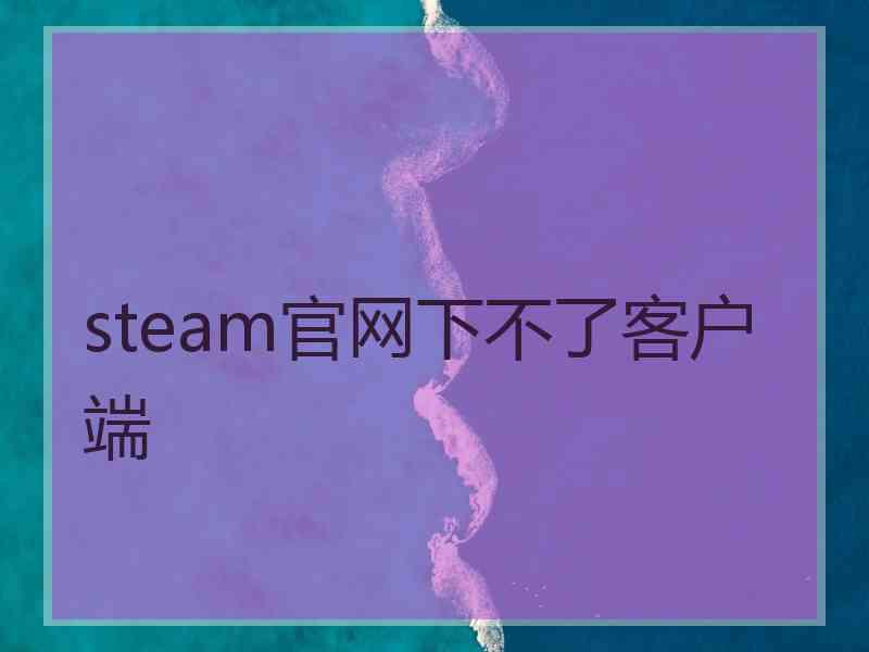 steam官网下不了客户端